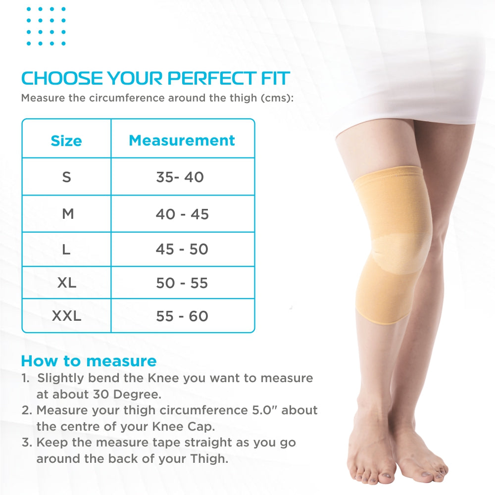PATELLA RIBBED ELASTICATED KNEE CAP