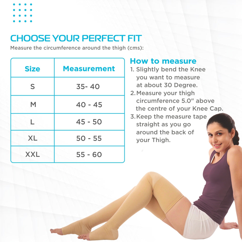 "MEDICAL COMPRESSION STOCKINGS ABOVE KNEE"
