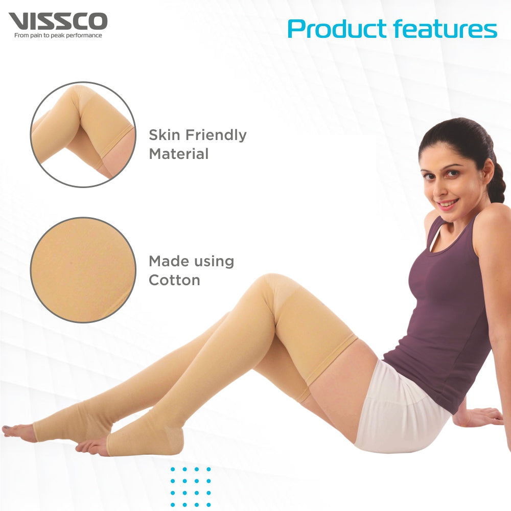 "MEDICAL COMPRESSION STOCKINGS ABOVE KNEE"