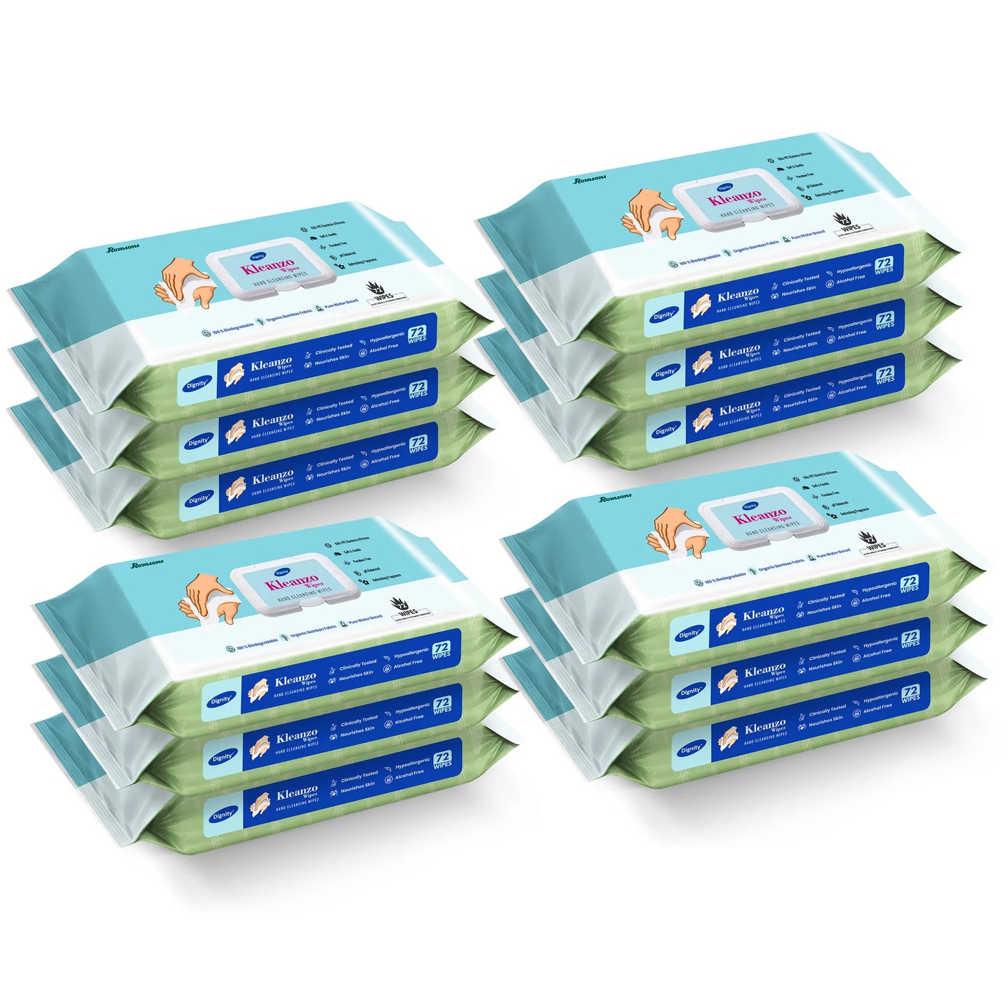 Dignity Kleanzo Hand Cleansing Wipes (72 Wipes/Pack)