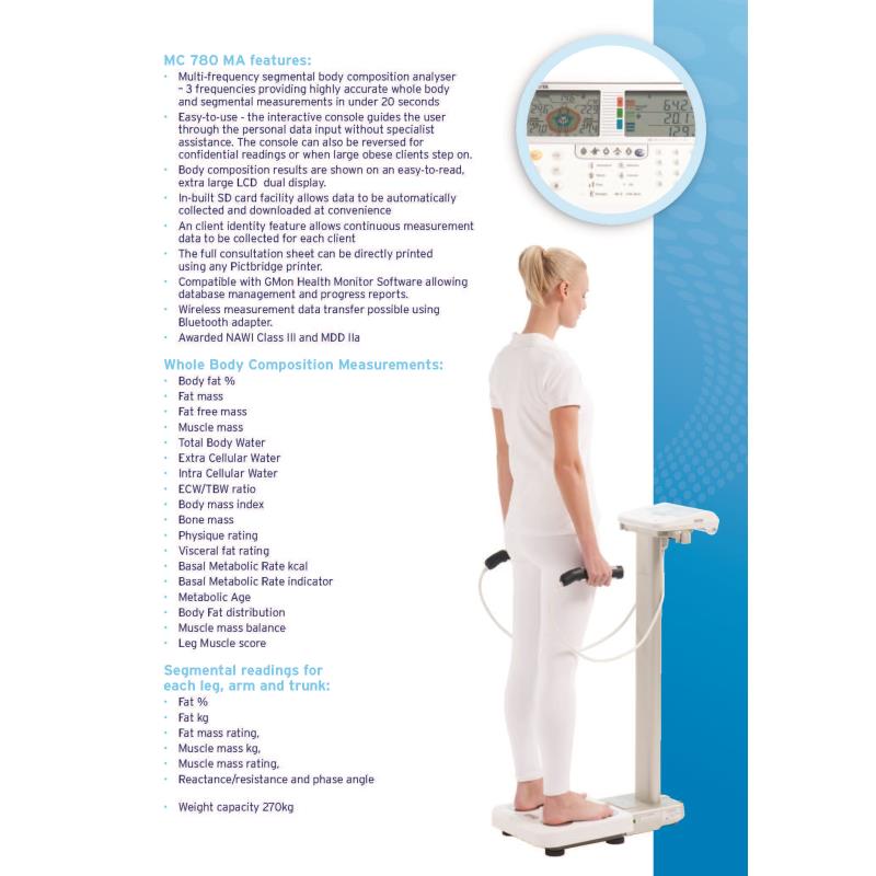 Tanita MC-780MAP Multi frequency Segmental Body Composition Analyser Along with G MON Software