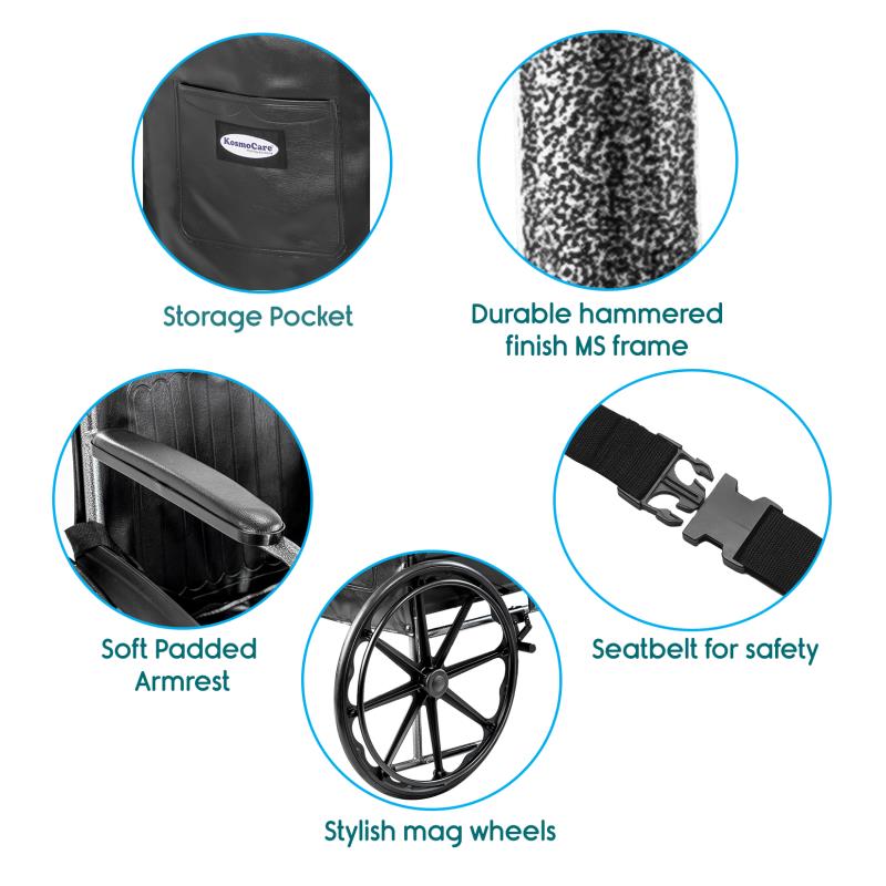 KosmoCare Dura Rexine Mag Wheels with Safety Belt (RCR101)