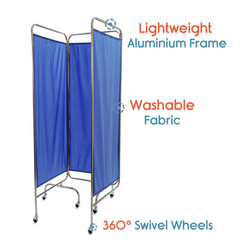 KosmoCare 3-Panel Hospital Bed Screen