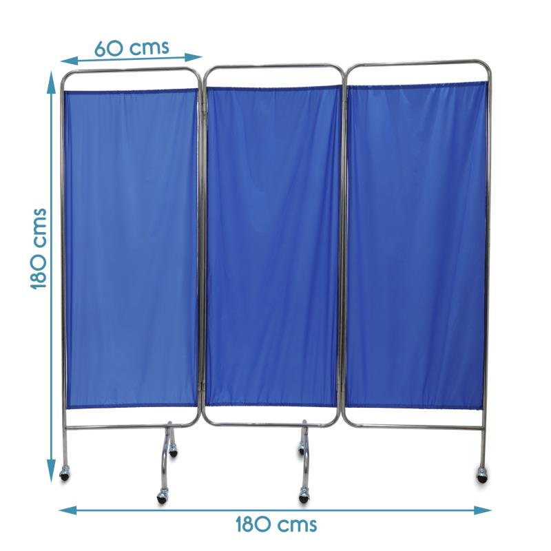 KosmoCare 3-Panel Hospital Bed Screen