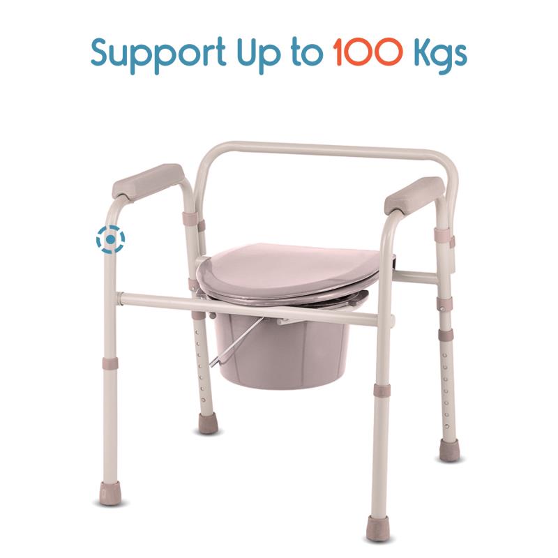 KosmoCare Folding Commode With Seat Cover (RMU103)