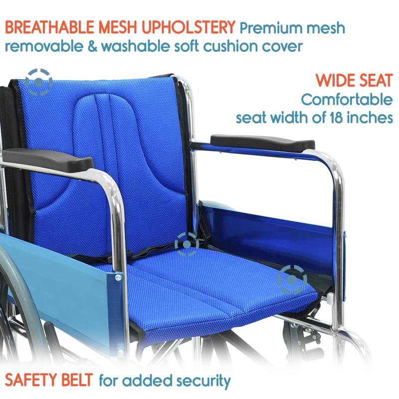 KosmoCare Dura Mag Wheelchair with Soft cushion (RCR102)