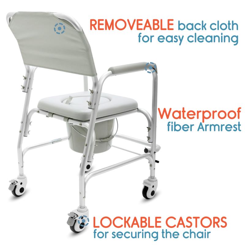 KosmoCare Aluminum Shower Wheelchair (RMR205)
