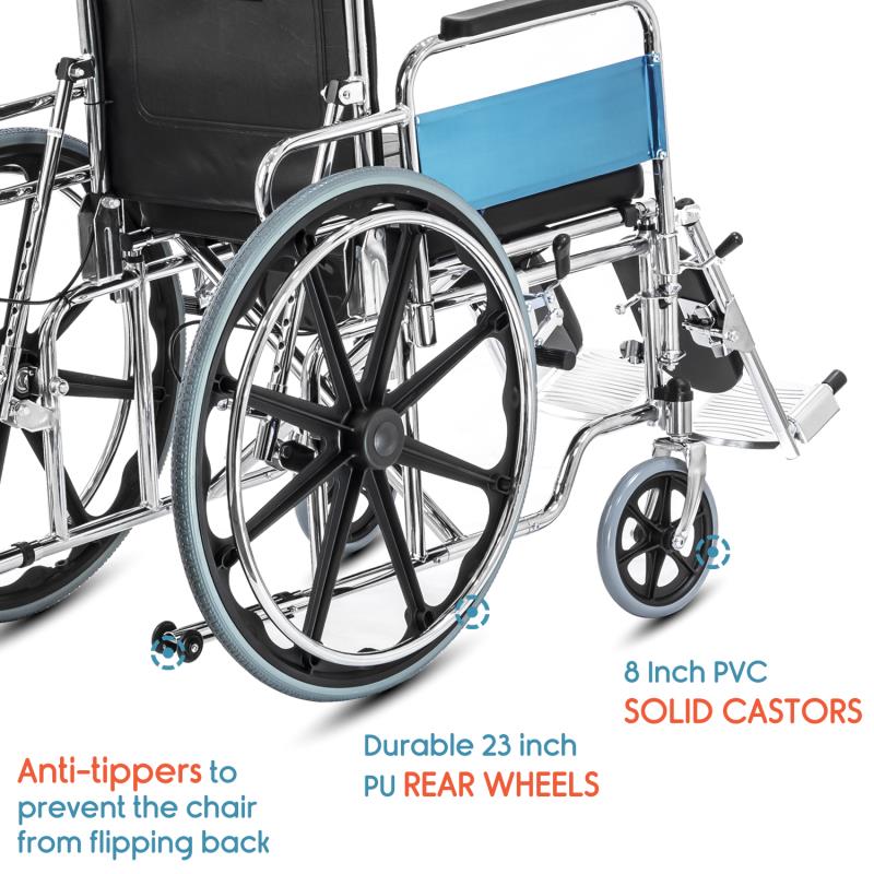 KosmoCare Premium Imported Recliner with Soft Commode U-Cut Seat (RCR303A)