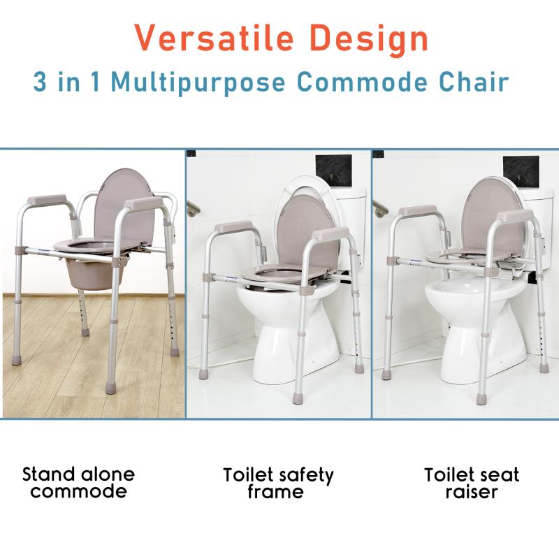 KosmoCare Aluminum Folding Commode Chair (RMU127)