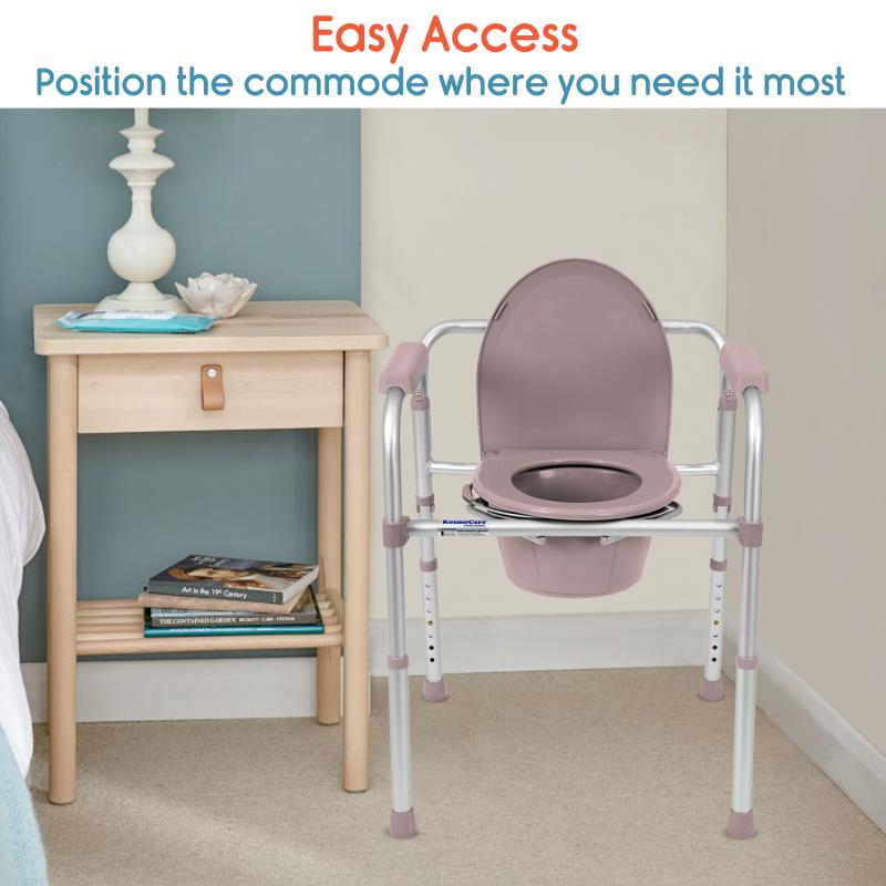 KosmoCare Aluminum Folding Commode Chair (RMU127)