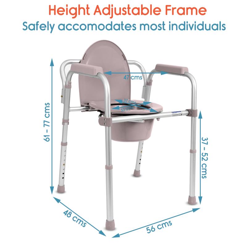 KosmoCare Aluminum Folding Commode Chair (RMU127)