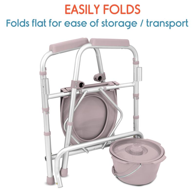 KosmoCare Aluminum Folding Commode Chair (RMU127)