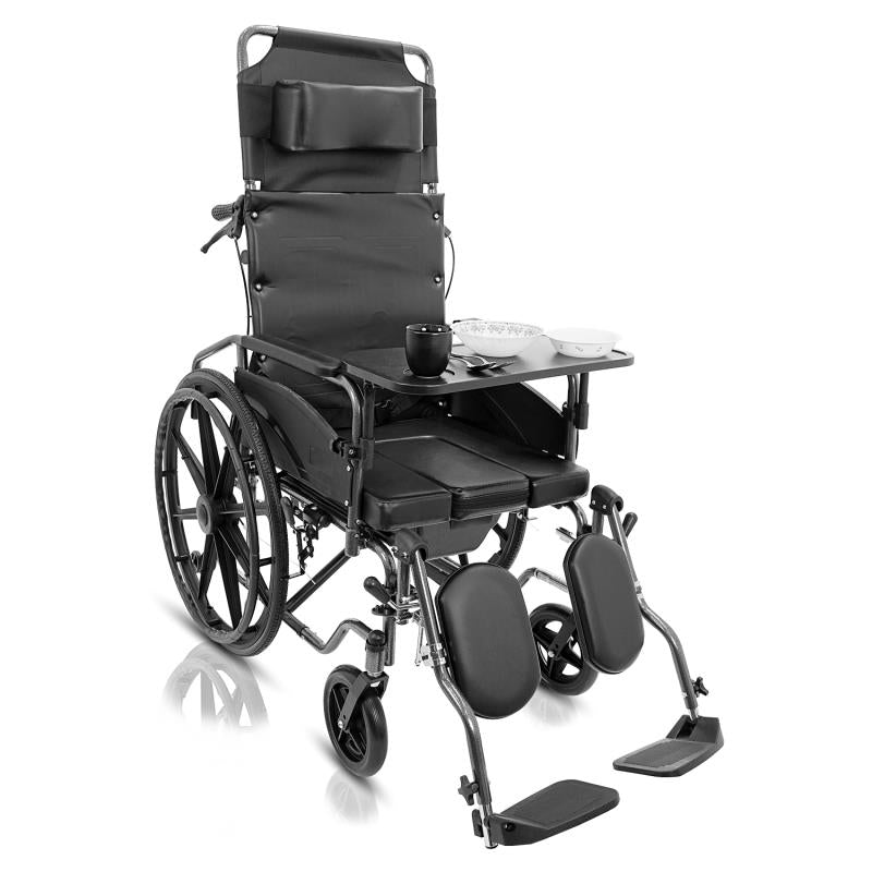 KosmoCare Recliner Cum Commode - Crest Series (Premium U-Cut Seat) (RCS307)