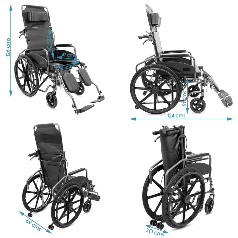 KosmoCare Recliner Cum Commode - Crest Series (Premium U-Cut Seat) (RCS307)