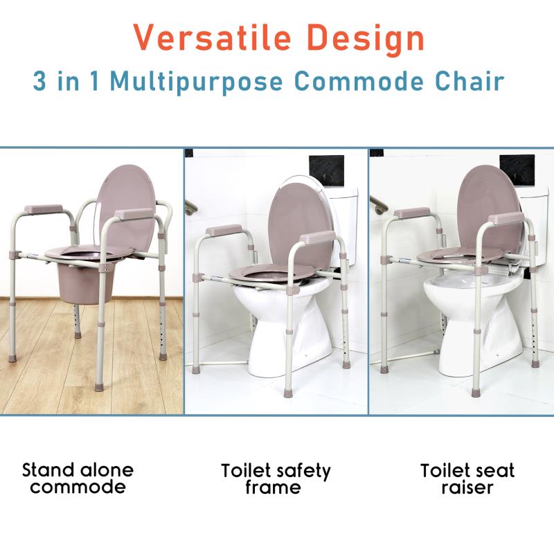 KosmoCare Commode Chair Long bucket & splash guard RMU120