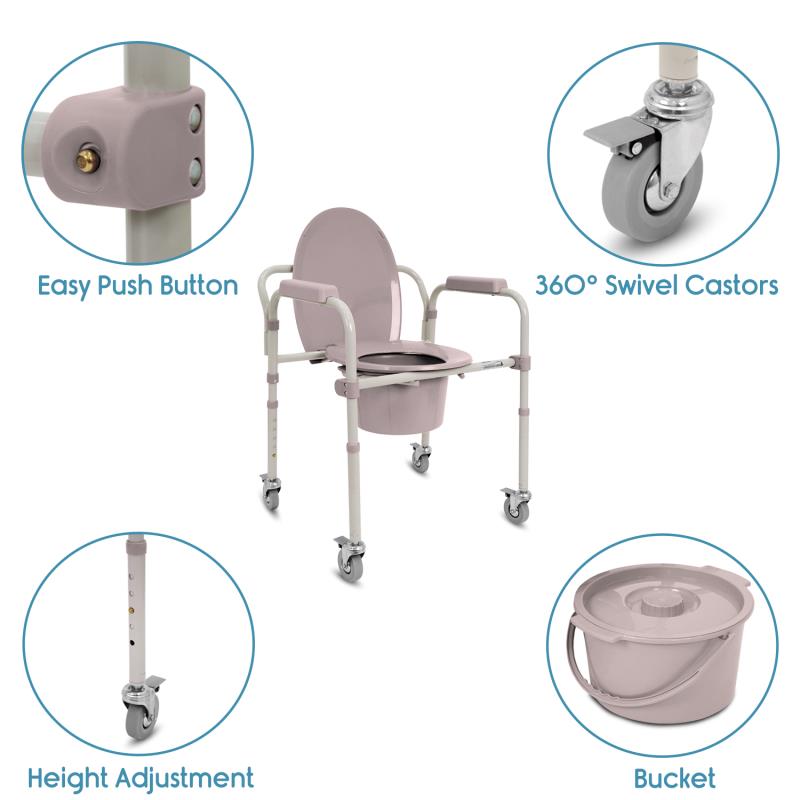 KosmoCare Commode with Castors (RMU104)