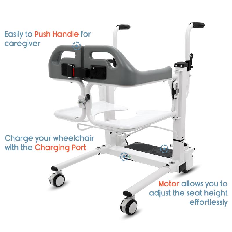 KosmoCare Electric Lift Patient Transfer Wheelchair