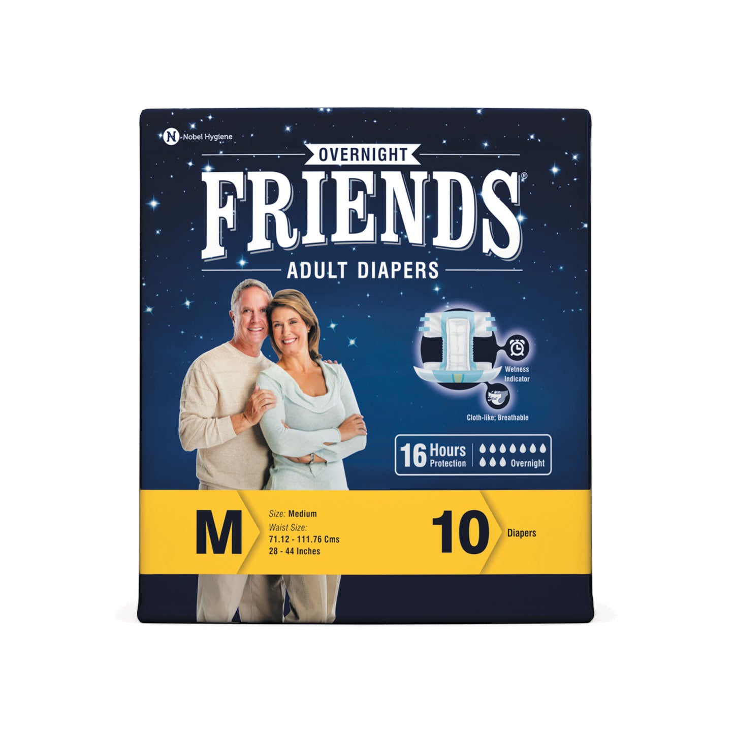FRIENDS ADULT DIAPERS OVERNIGHT 10's × 8 C
