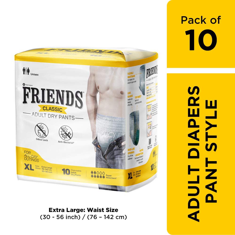 FRIENDS ADULT DRY PANTS CLASSIC 20' Pieces X 4 Case (MFG)