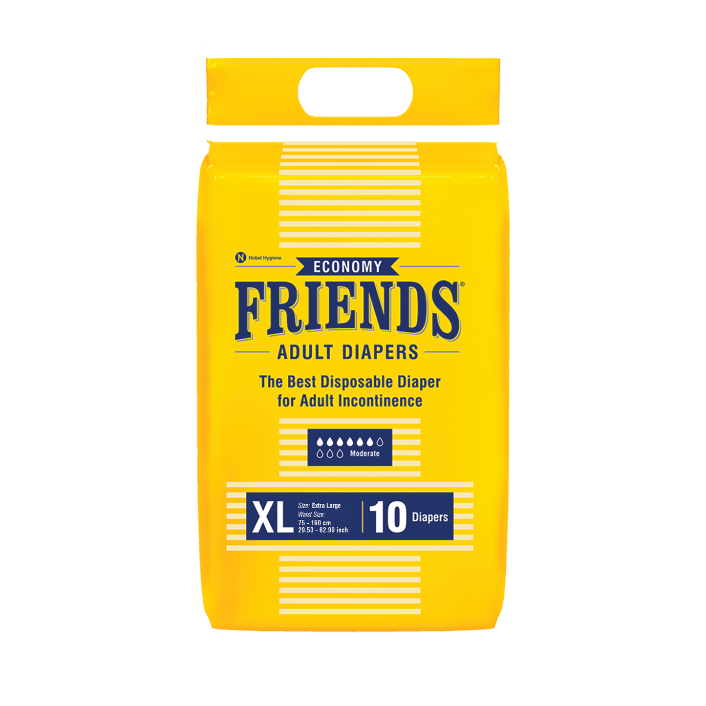 FRIENDS ADULT DIAPERS ECONOMY 10's X 12 C