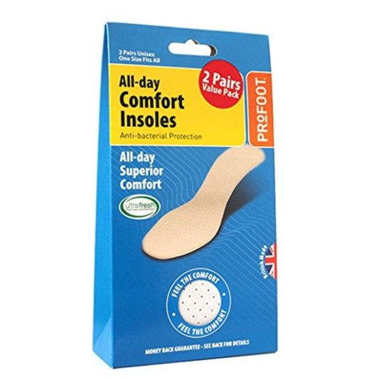 Profoot All Day Comfort Insoles - 2 pairs included.