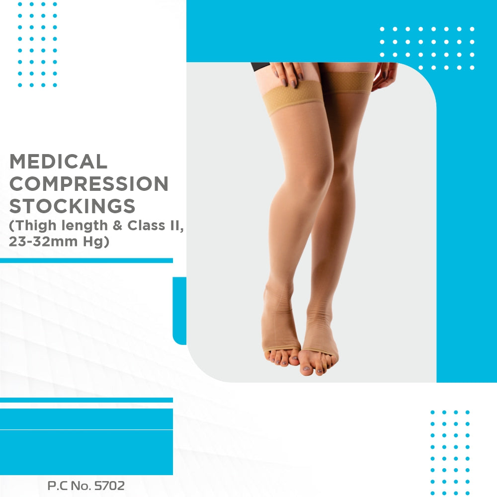 "VISSCO ADV CLASS 2 THIGH LENGTH MED. COMP. STOCKINGS"