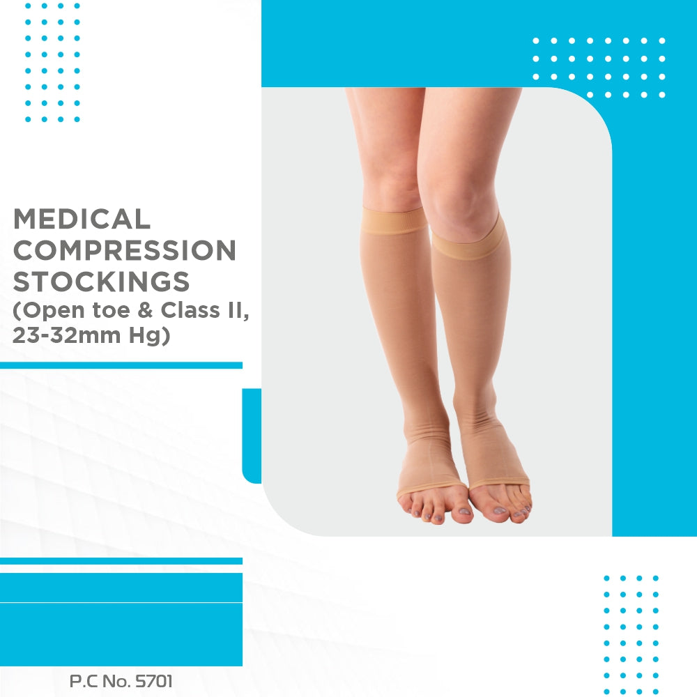 "VISSCO ADV CLASS 2 KNEE LENGTH MED. COMP. STOCKINGS"
