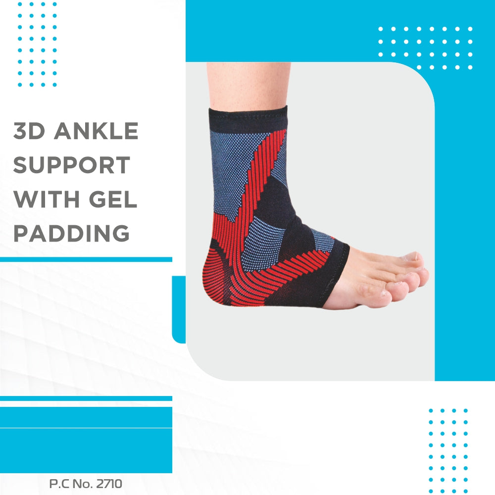 "PRO-3D ANKLE SUPPORT WITH GEL PADDING"