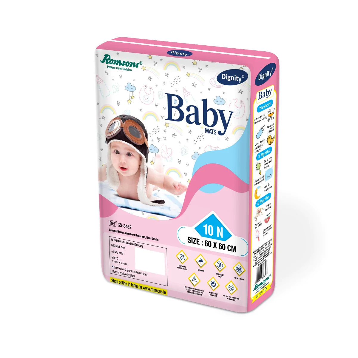 Dignity Disposable Baby Changing Mats (10 pcs/Pack)