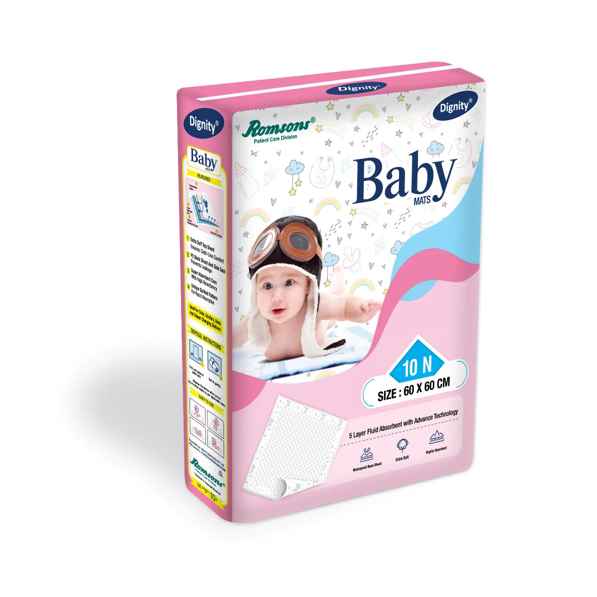Dignity Disposable Baby Changing Mats (10 pcs/Pack)