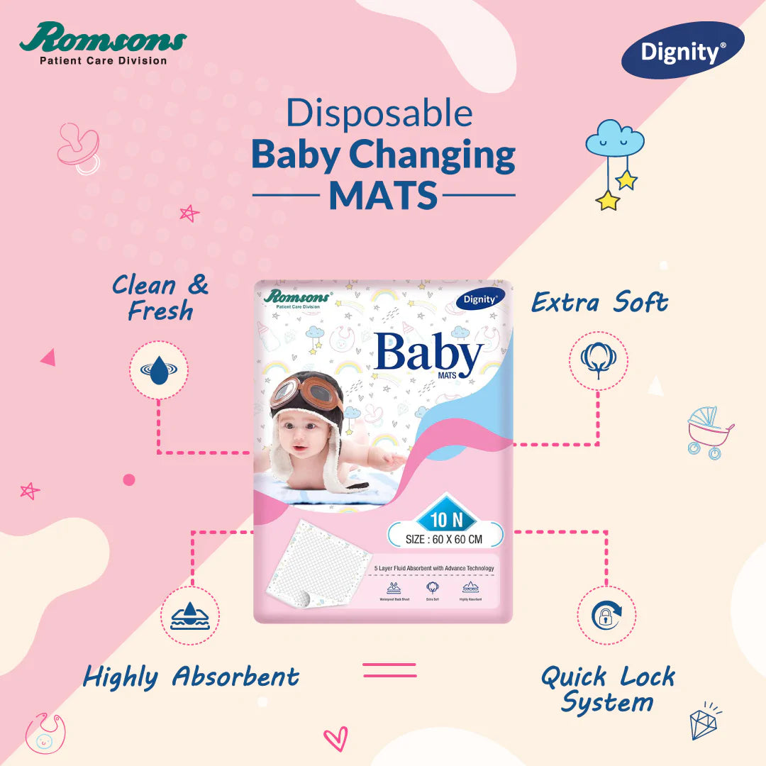 Dignity Disposable Baby Changing Mats (10 pcs/Pack)