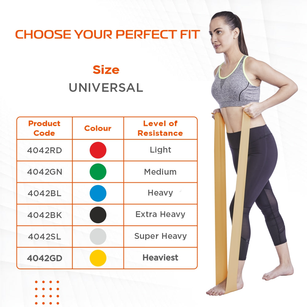 ACTIVEBAND PHYSICAL RESISTANCE BAND - GOLD 1.80 Mtrs