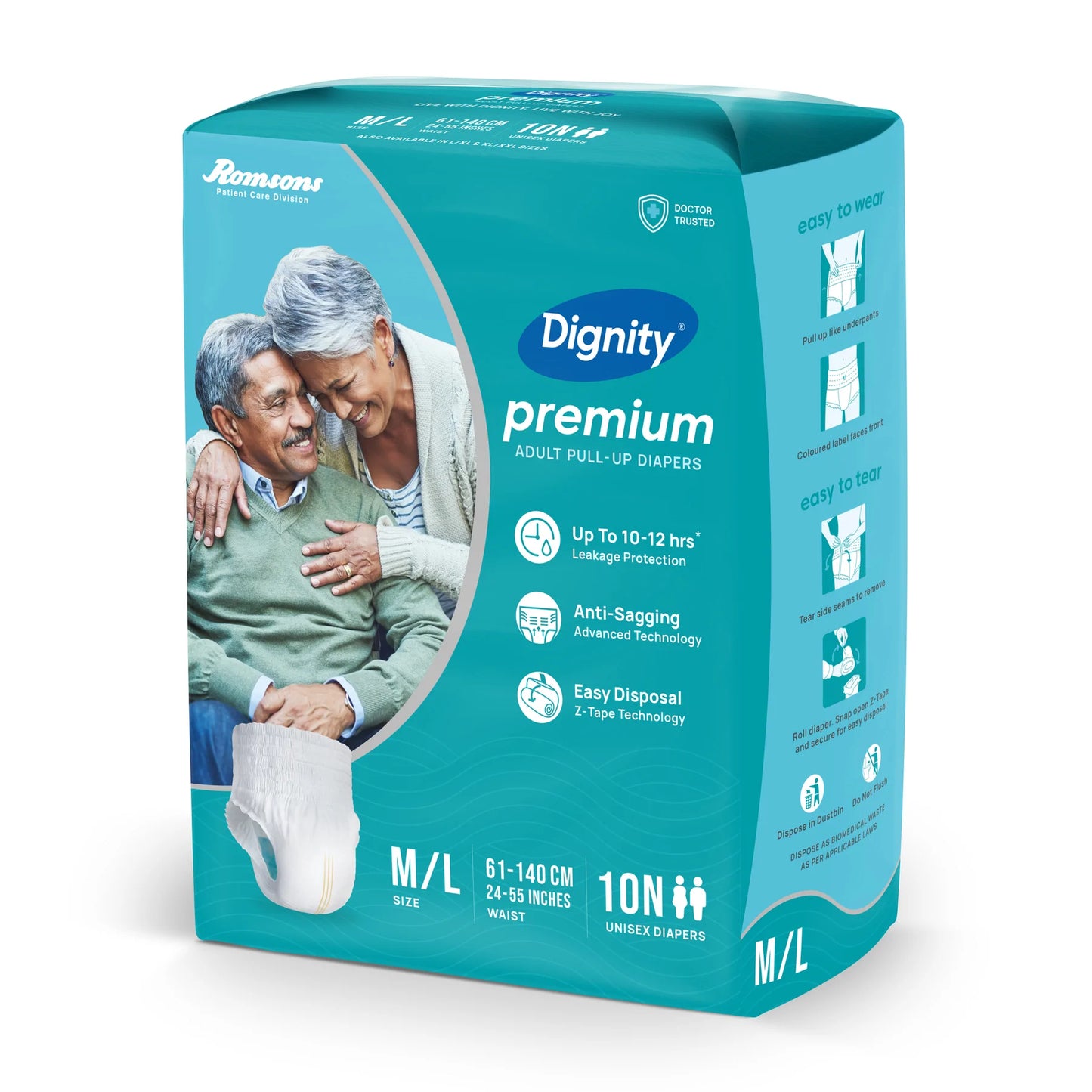 Dignity Premium Pull Up Adult Diapers (10 Pcs/Pack)