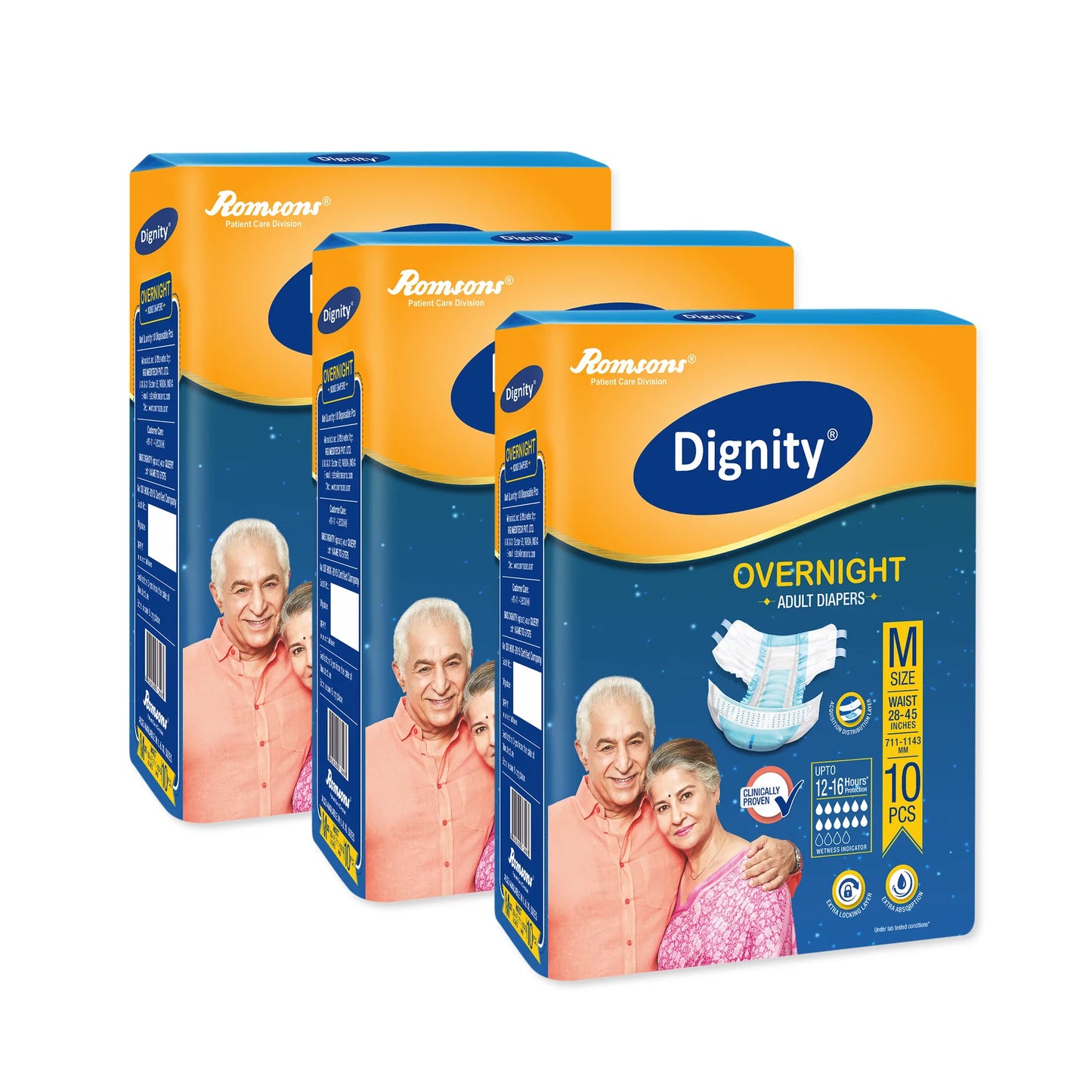 Dignity Overnight Adult Diapers (10 Pcs/Pack)