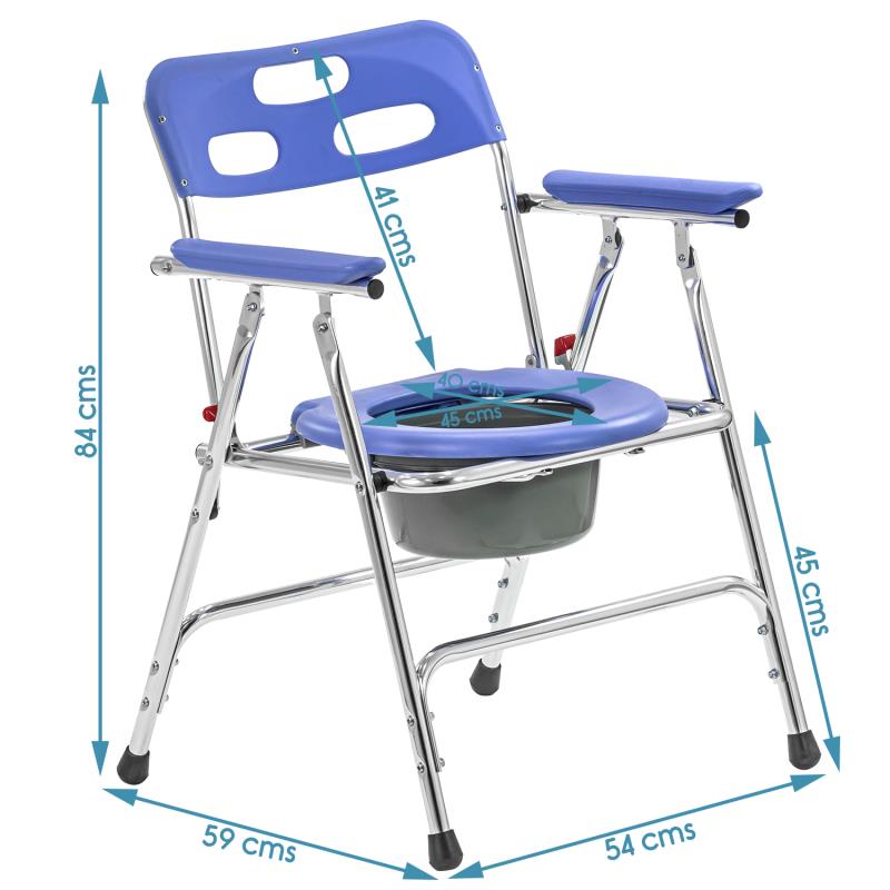KosmoCare Deluxe Commode Chair-Aluminum frame(RMU107)