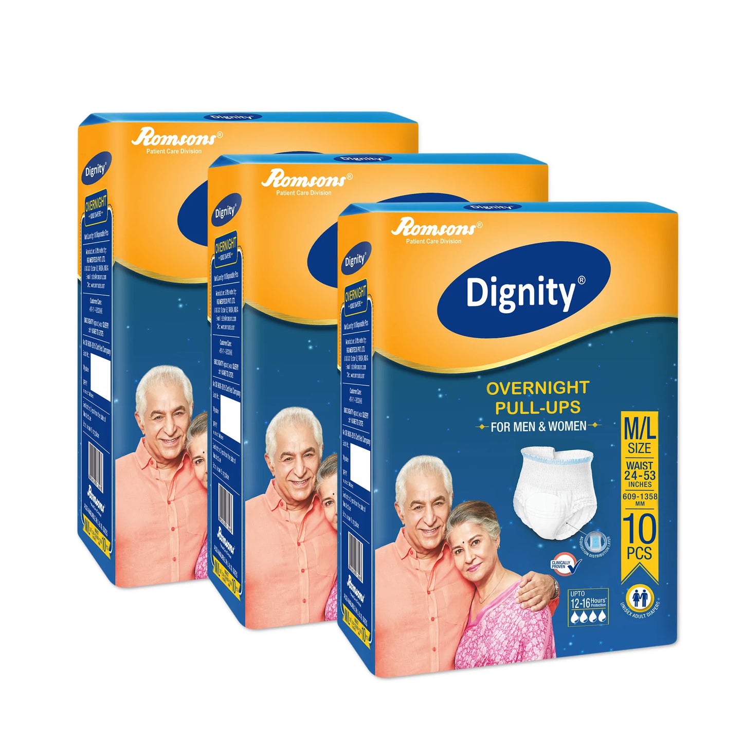 Dignity Overnight Pull Up Adult Diapers (10 Pcs/Pack)