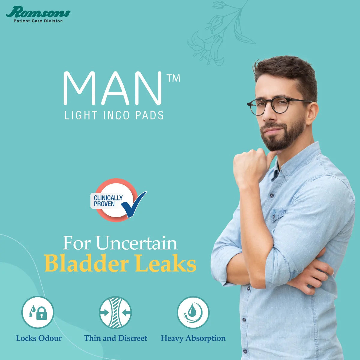 Dignity Man Light Incontinence Pads (10 Pcs/Pack)