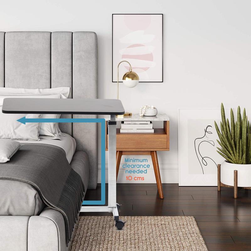 KosmoCare Height Adjustable Bedside Trolley Table