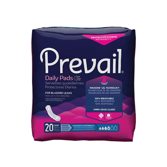 Prevail Pads - MODERATE Absorbency (For Women) - 20 Counts