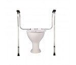 HEIGHT ADJ. TOILET SAFETY RAIL SS