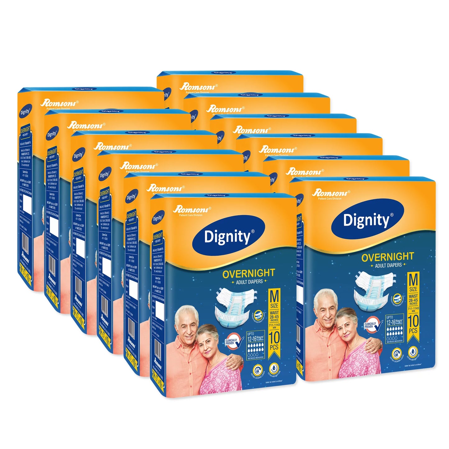 Dignity Overnight Adult Diapers (10 Pcs/Pack)