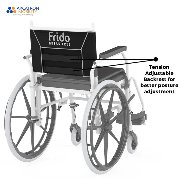 Arcatron Prime FPS005 | Self Propelled Shower Commode Wheelchair