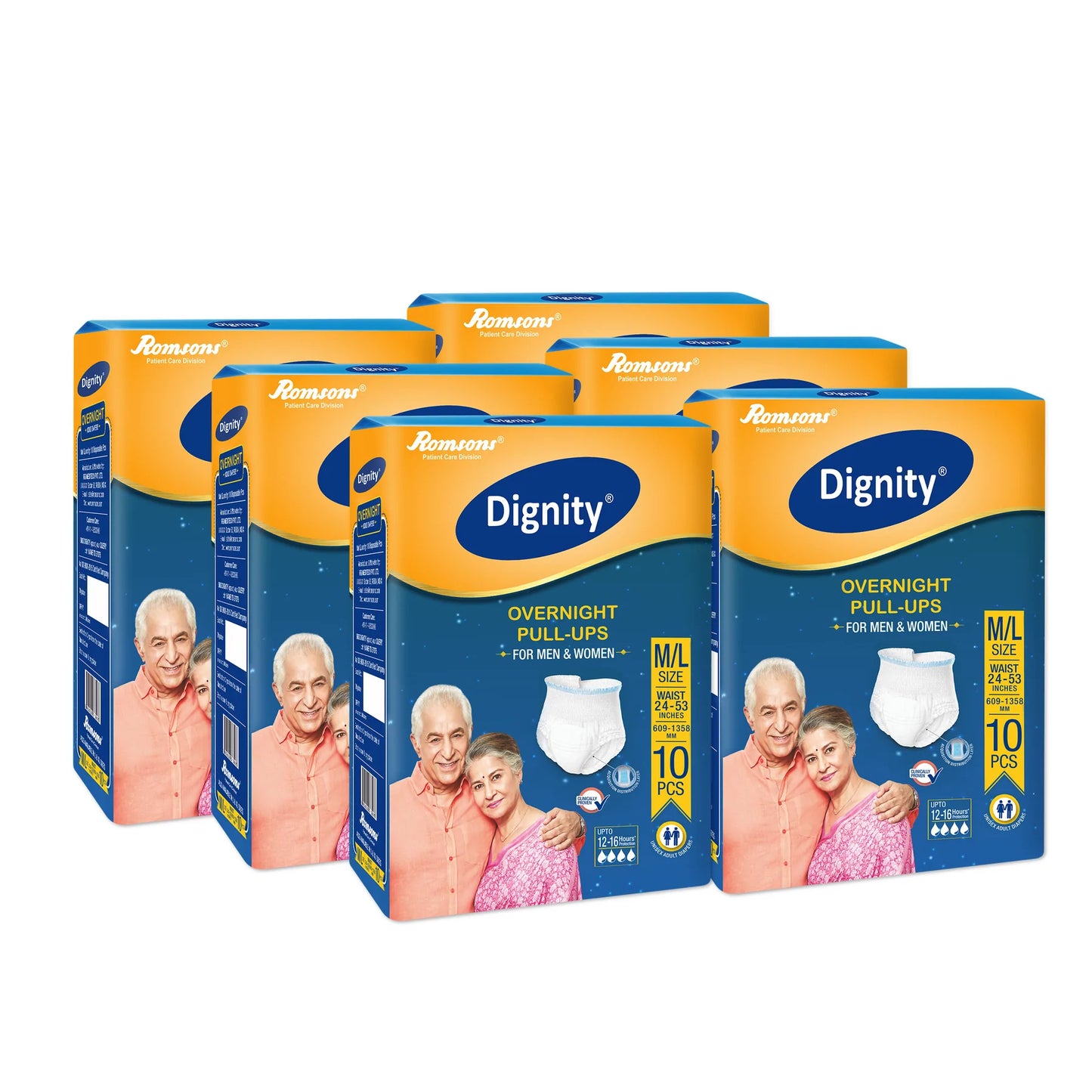 Dignity Overnight Pull Up Adult Diapers (10 Pcs/Pack)