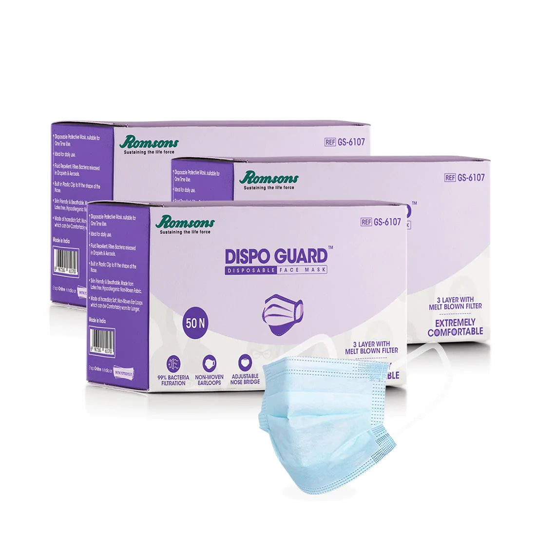 Dispo Guard Face Mask (50 PCS/PACK)
