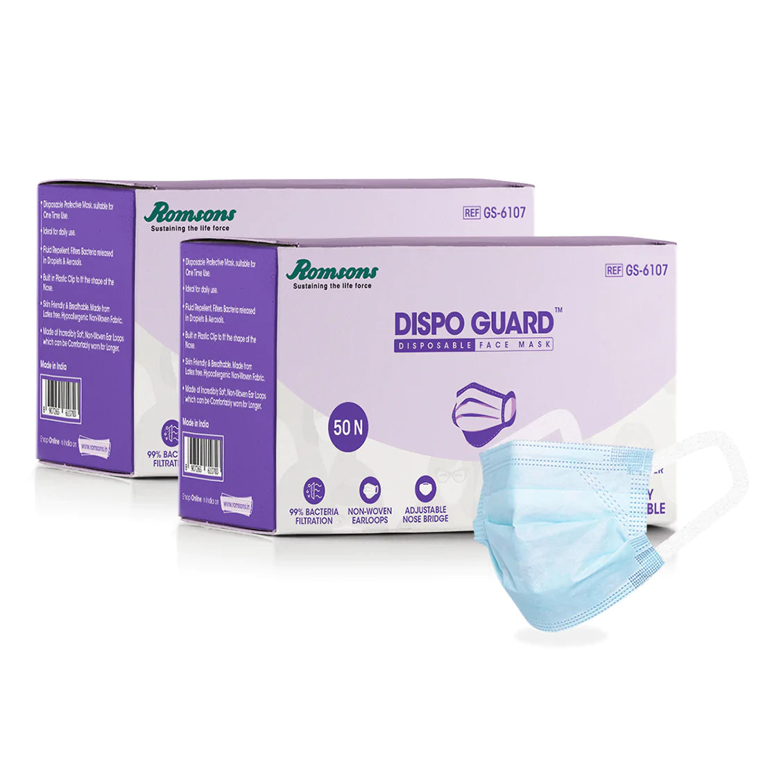 Dispo Guard Face Mask (50 PCS/PACK)