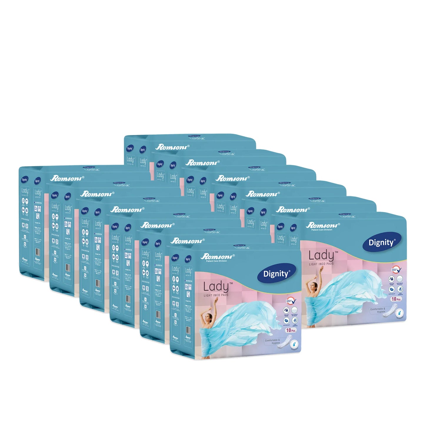 Dignity Lady Light Incontinence Pads (10 Pcs/Pack)