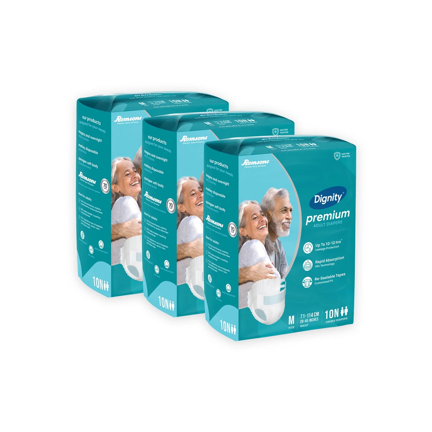 Dignity Premium Adult Diapers (10 Pcs/Pack)