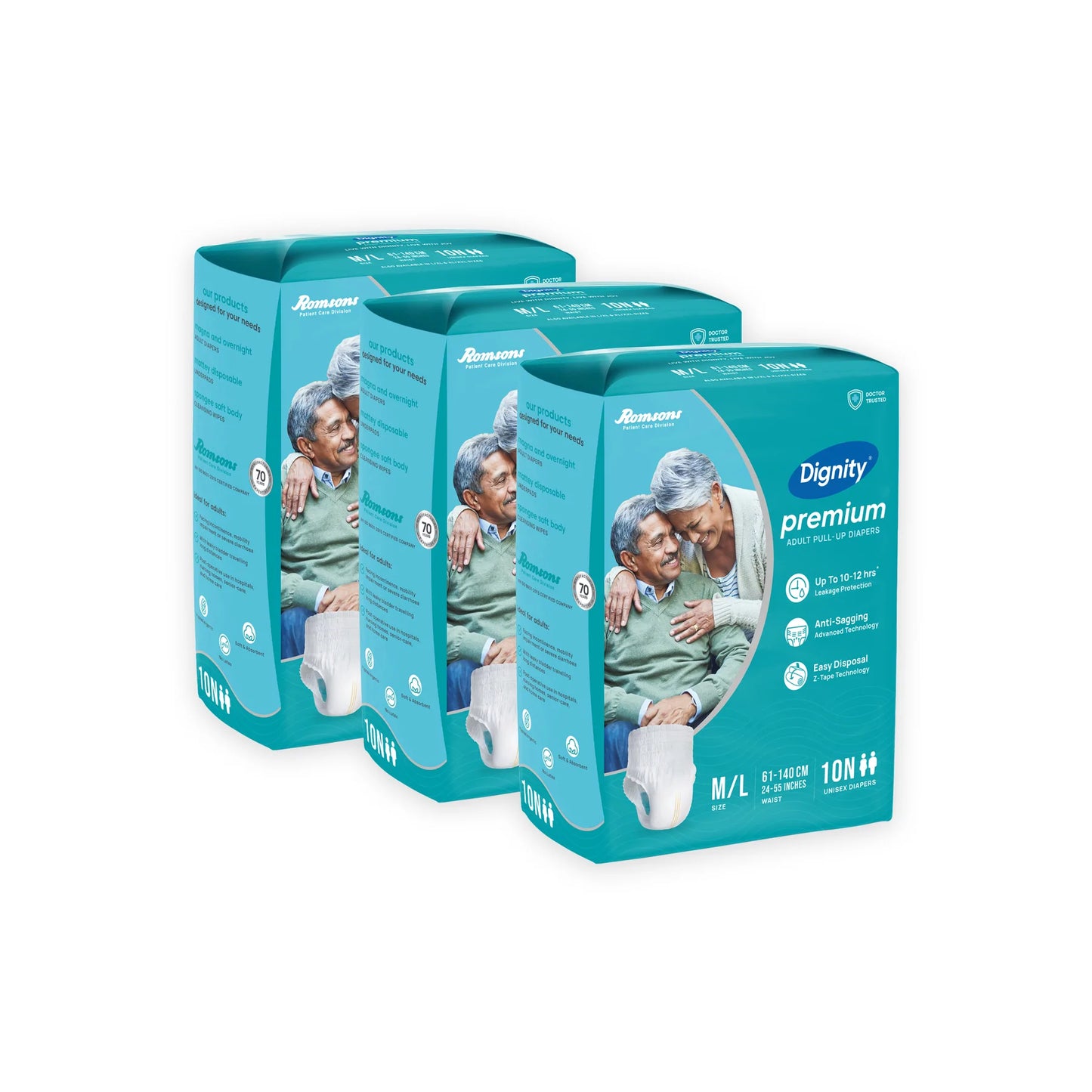 Dignity Premium Pull Up Adult Diapers (10 Pcs/Pack)