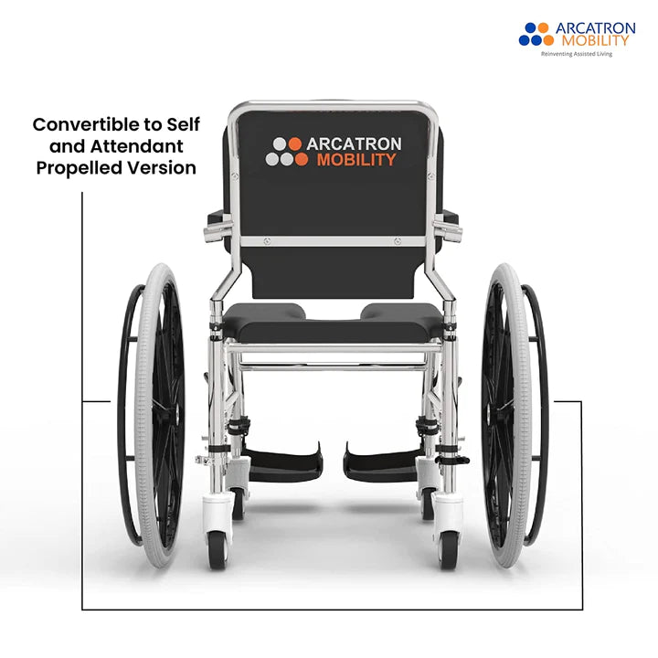 Arcatron Prime SSS100 | Self Propelled Shower Commode Wheelchair