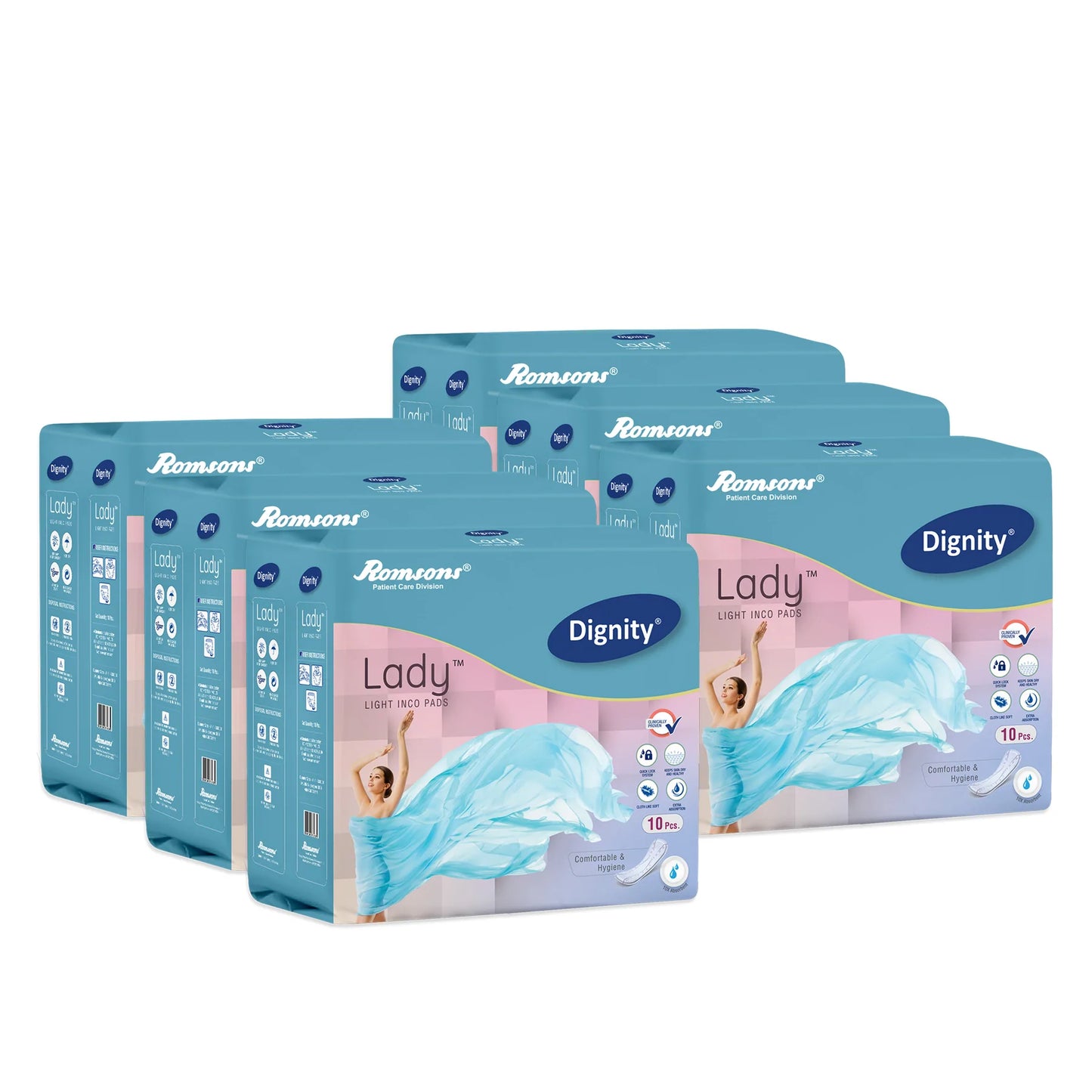 Dignity Lady Light Incontinence Pads (10 Pcs/Pack)